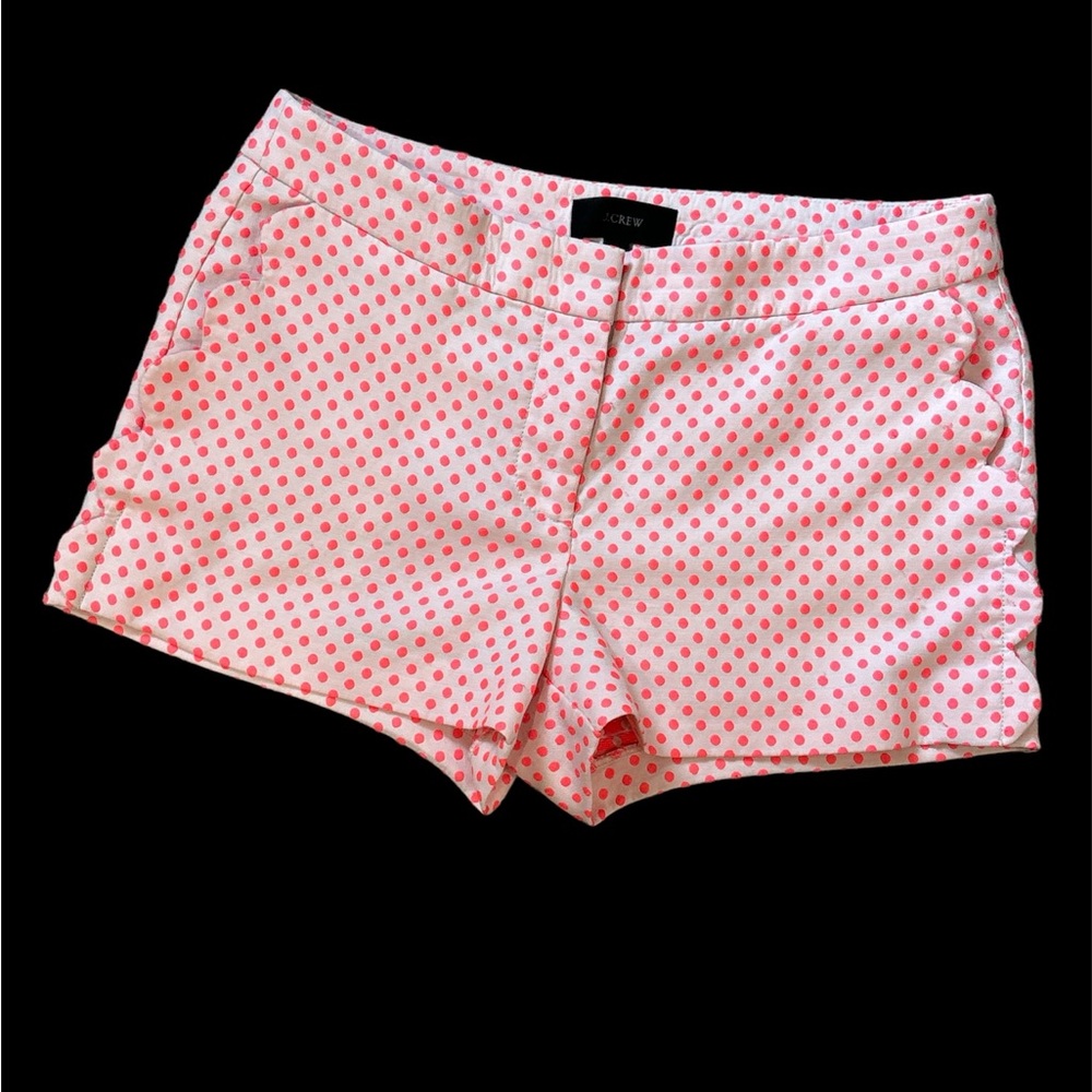 J. Crew Pink Polka Dot Cotton Blend Women’s Shorts